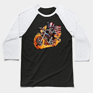 Patriot Skeleton Rider by focusln Baseball T-Shirt